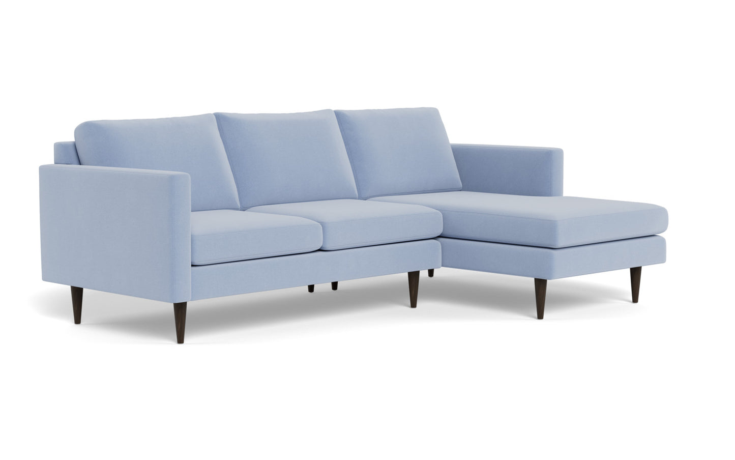 Wallace 98" Untufted Right Chaise Sectional - Dream French Blue