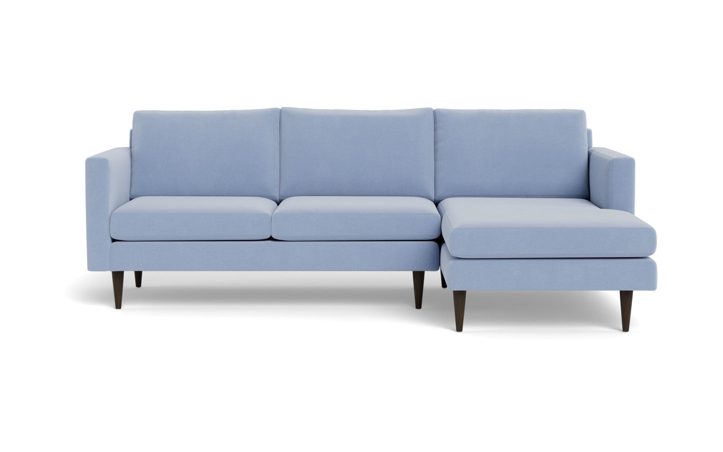 Wallace 98" Untufted Right Chaise Sectional - Dream French Blue
