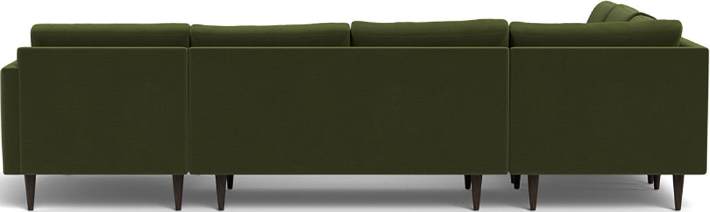 Wallace 130" Untufted Corner Sectionals w. Right Chaise - Dream French Blue