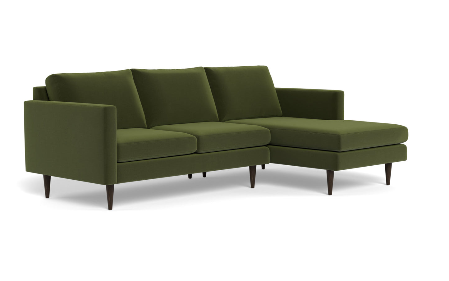 Wallace 98" Untufted Right Chaise Sectional - Dream Olive