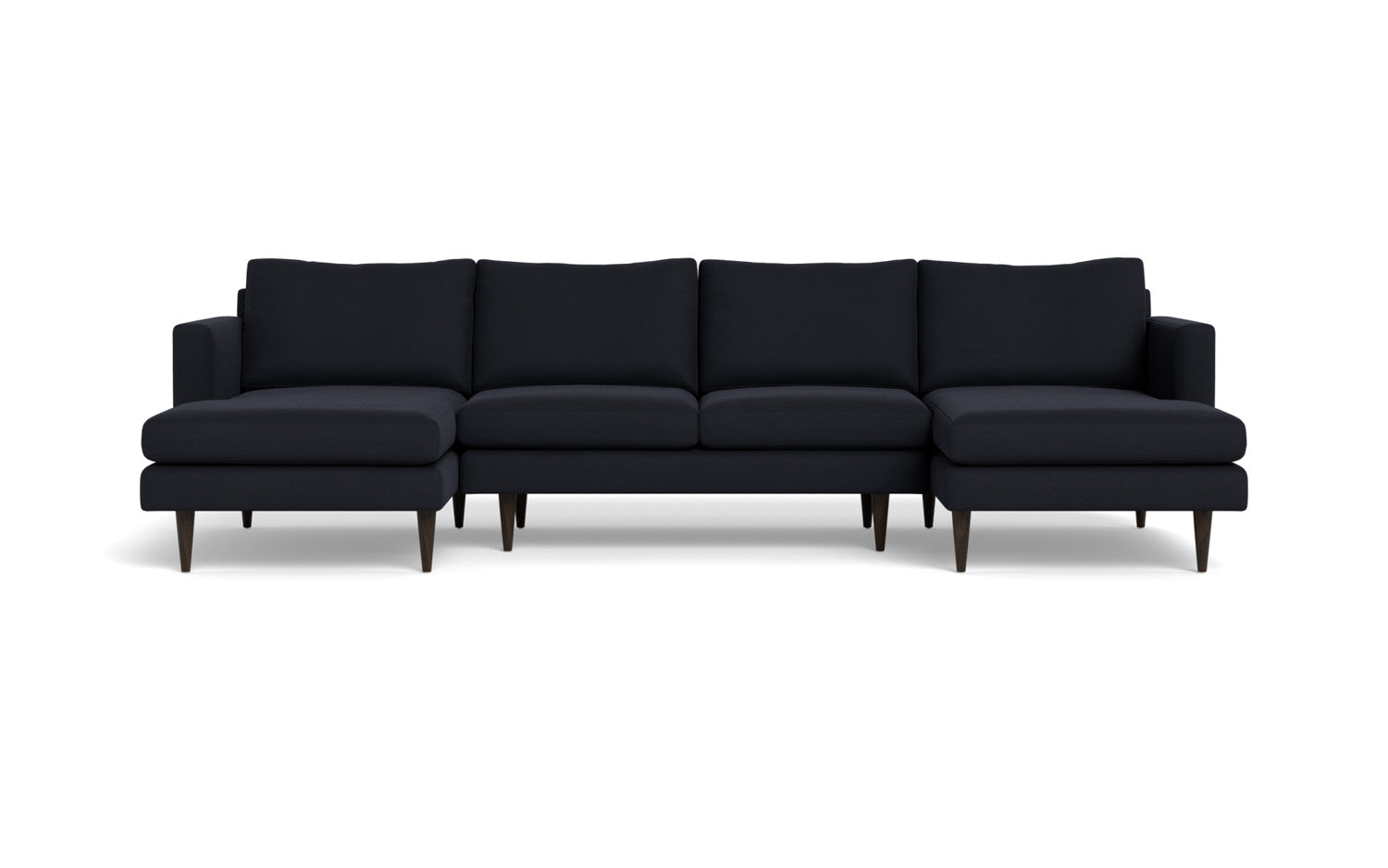 Wallace 126" Untufted Double Chaise U Sectional - Dream Olive