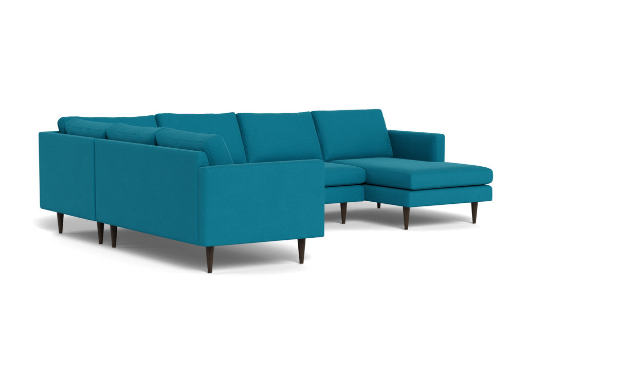 Wallace 130" Untufted Corner Sectionals w. Right Chaise - Dream Onyx