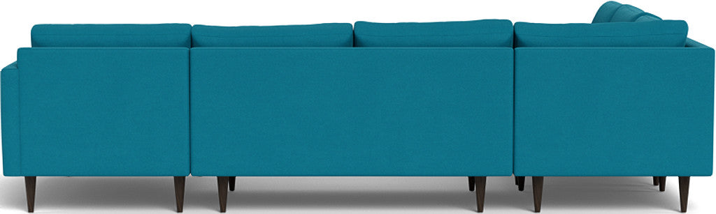Wallace 130" Untufted Corner Sectionals w. Right Chaise - Dream Onyx