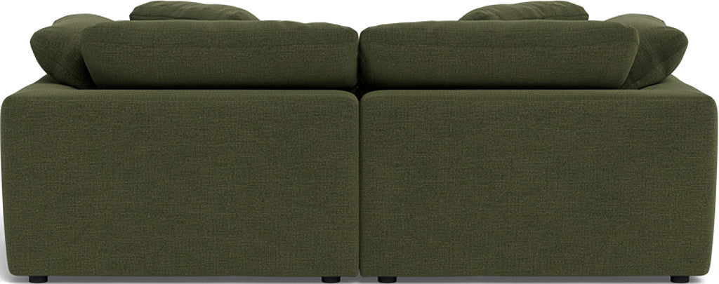 Fluffy 89" 2 Piece Sofa w/Otto - Elliot Avocado