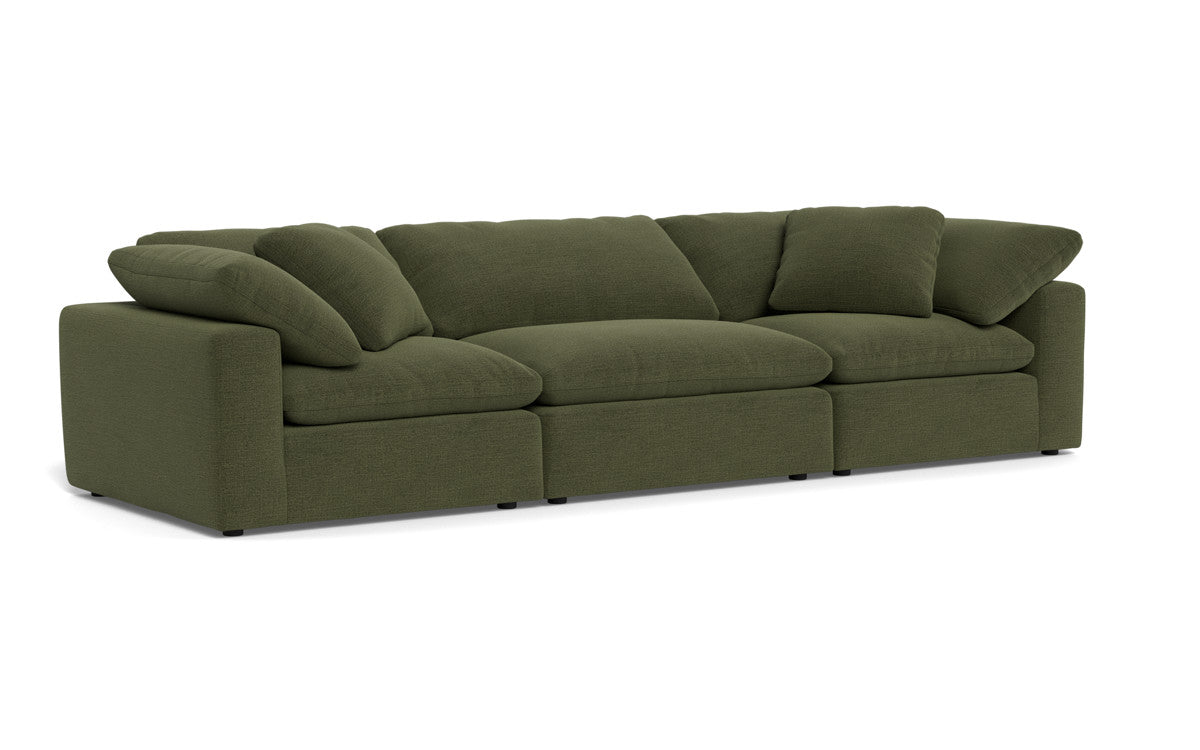 Fluffy 133.5" 3pc Sofa - Elliot Avocado