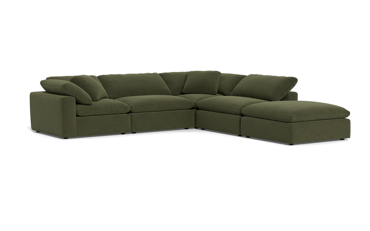 Fluffy 133.5" 4 Piece Sectional w/Otto - Elliot Avocado
