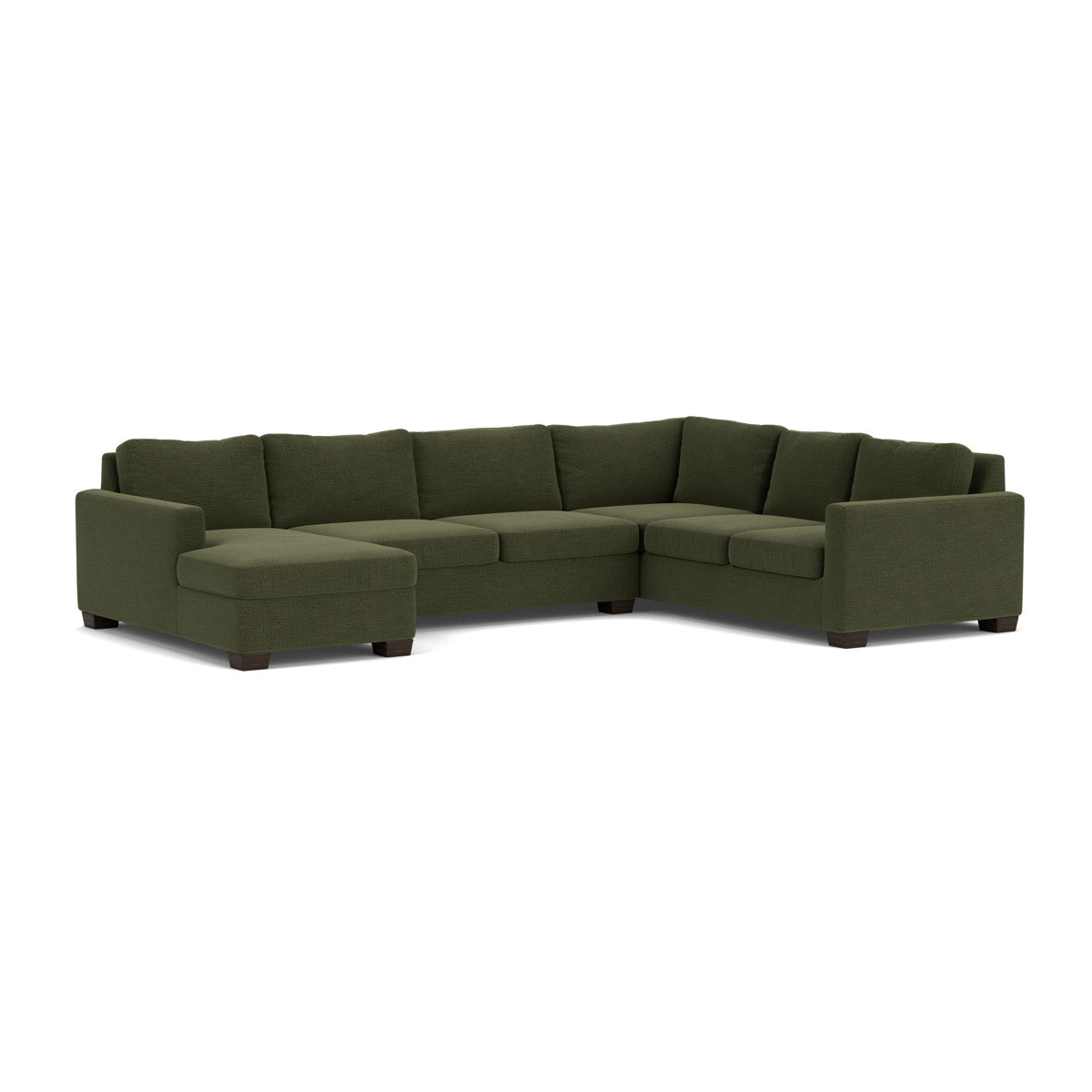 Track 141" Corner Sectionals W. Full Sleeper & Left Chaise - Elliot Avocado