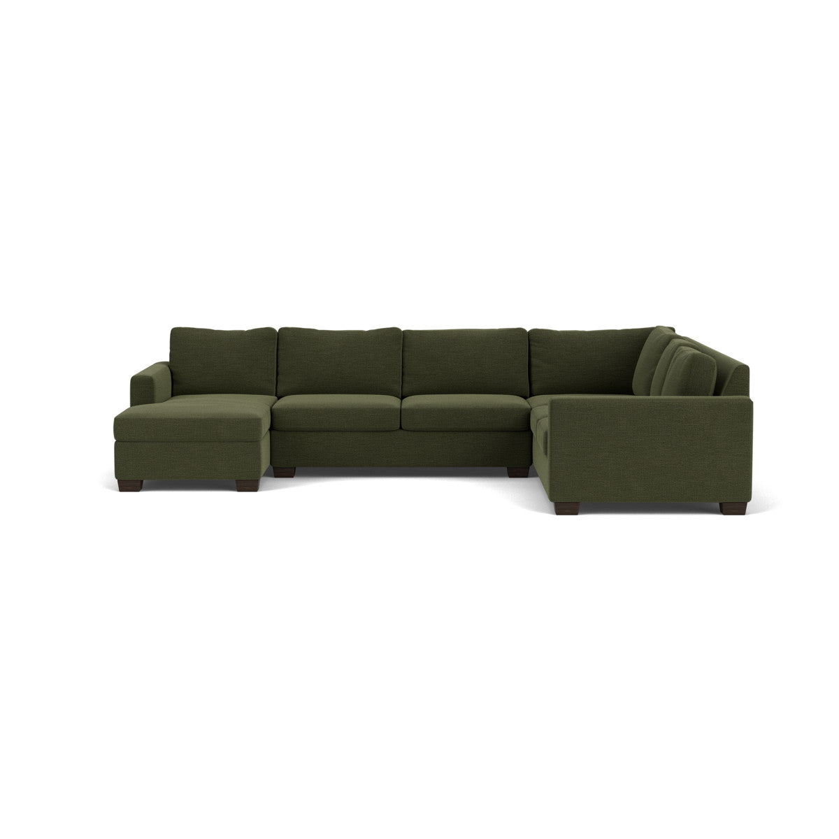Track 141" Corner Sectionals W. Full Sleeper & Left Chaise - Elliot Avocado