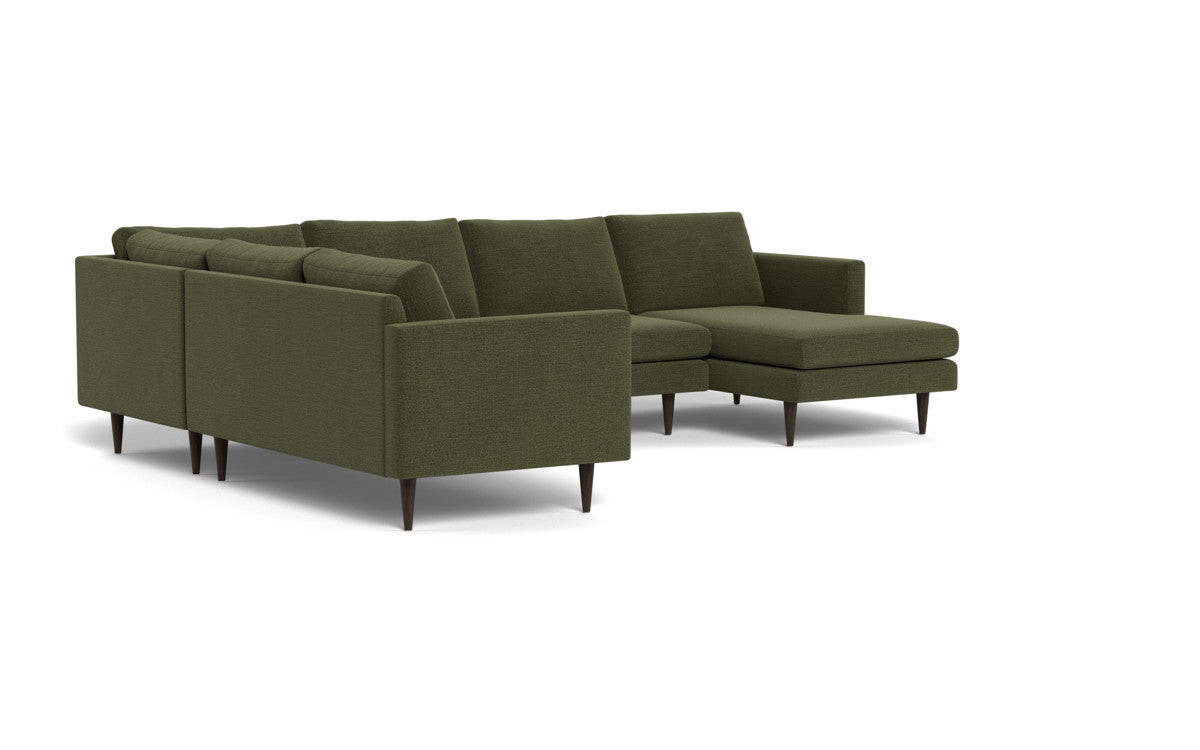 Wallace 130" Untufted Corner Sectionals w. Right Chaise - Elliot Avocado