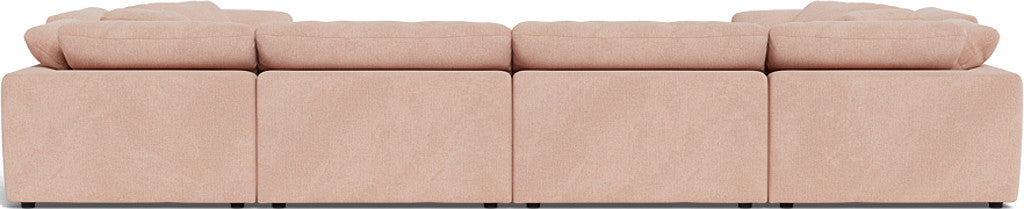 Fluffy 178" 4 Corner U Sectional - Elliot Blush