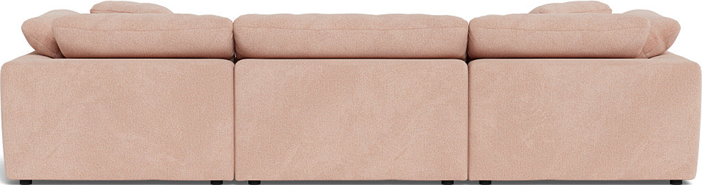 Fluffy 133.5" 3pc Sofa - Elliot Blush