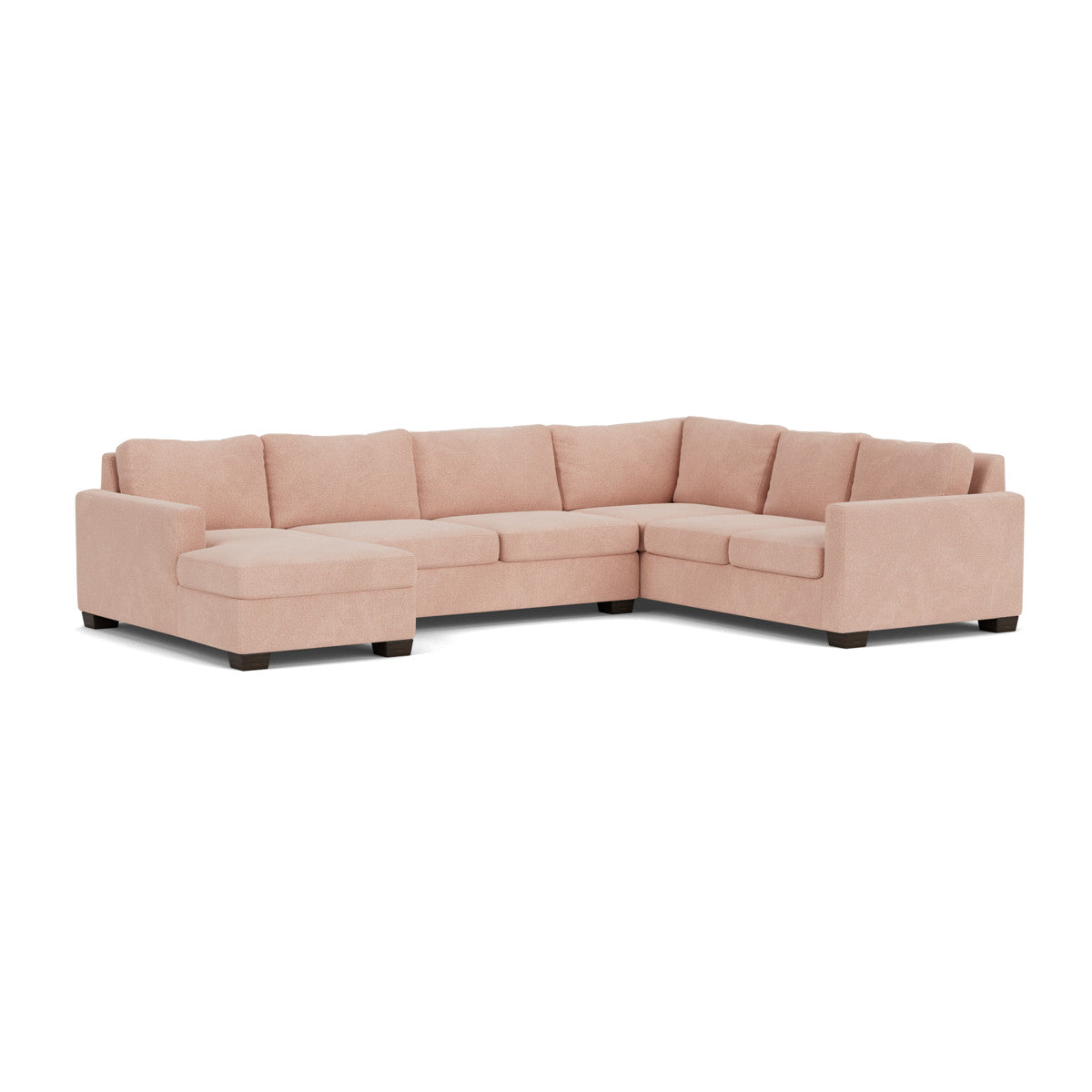 Track 141" Corner Sectionals W. Full Sleeper & Left Chaise - Elliot Blush