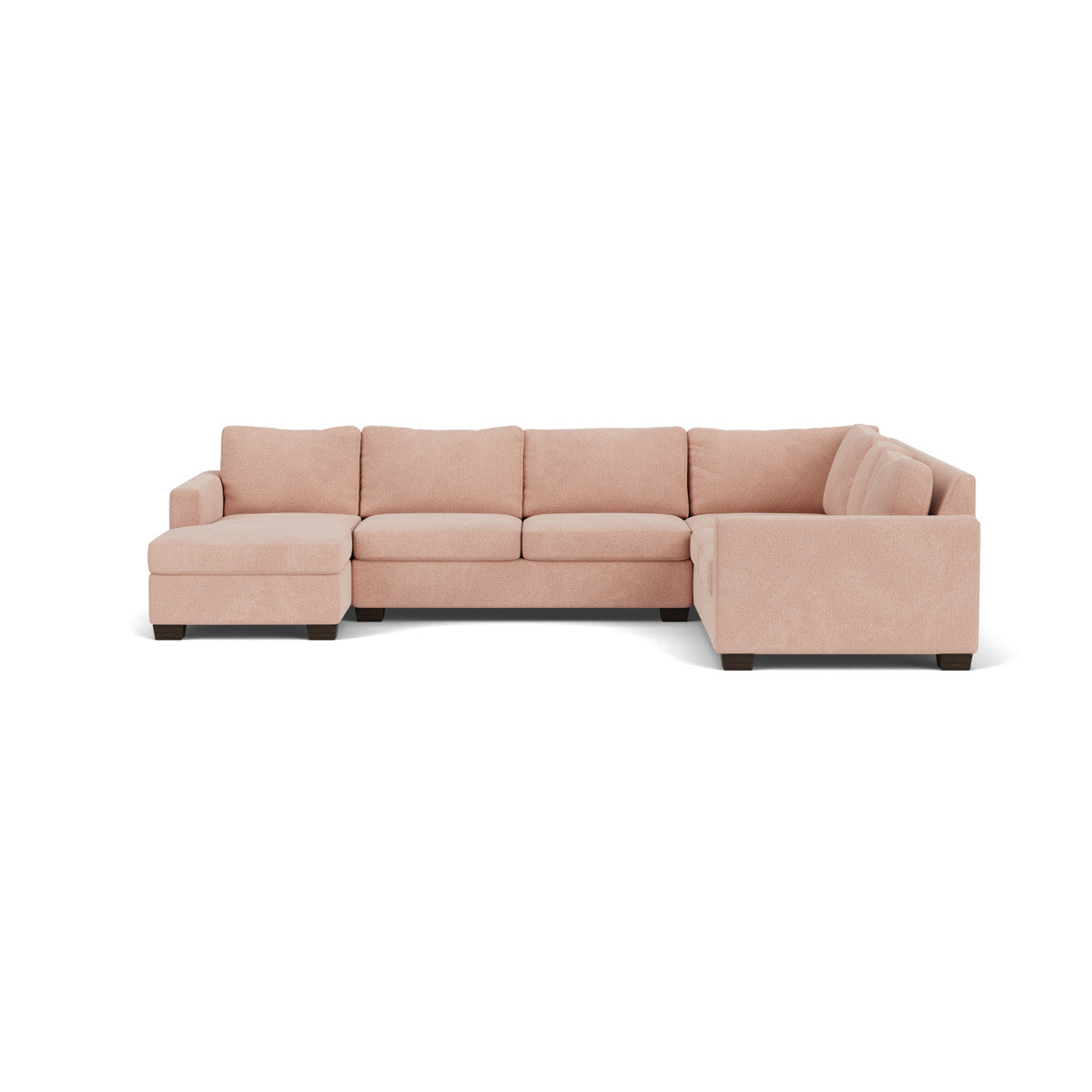Track 141" Corner Sectionals W. Full Sleeper & Left Chaise - Elliot Blush