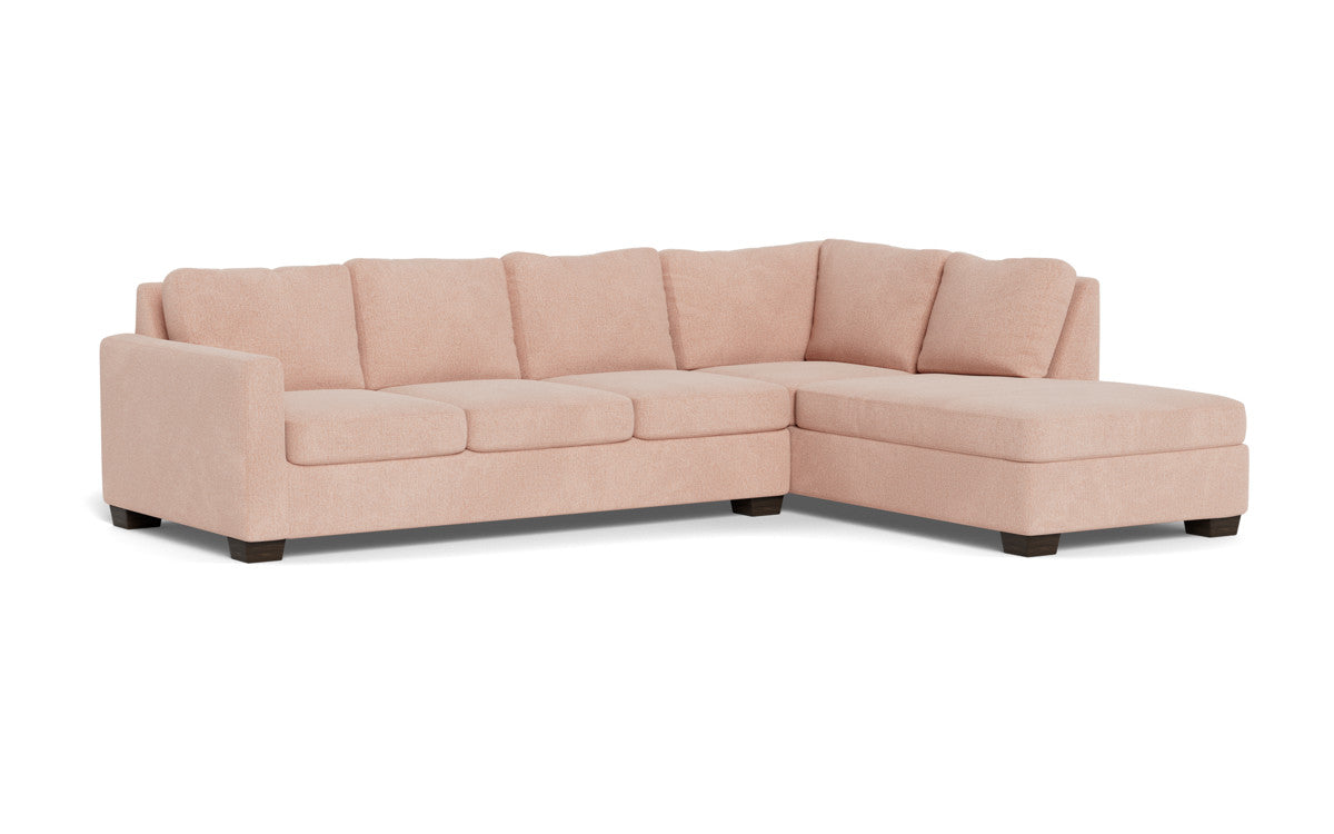 Track 121" Right Chaise Sectional - Elliot Blush
