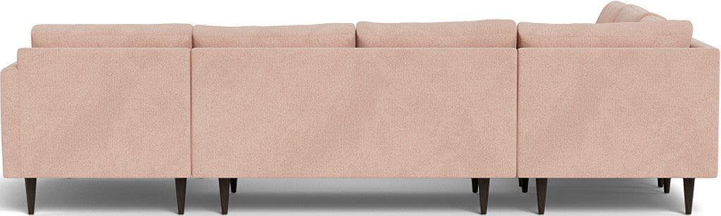 Wallace 130" Untufted Corner Sectionals w. Right Chaise - Elliot Blush