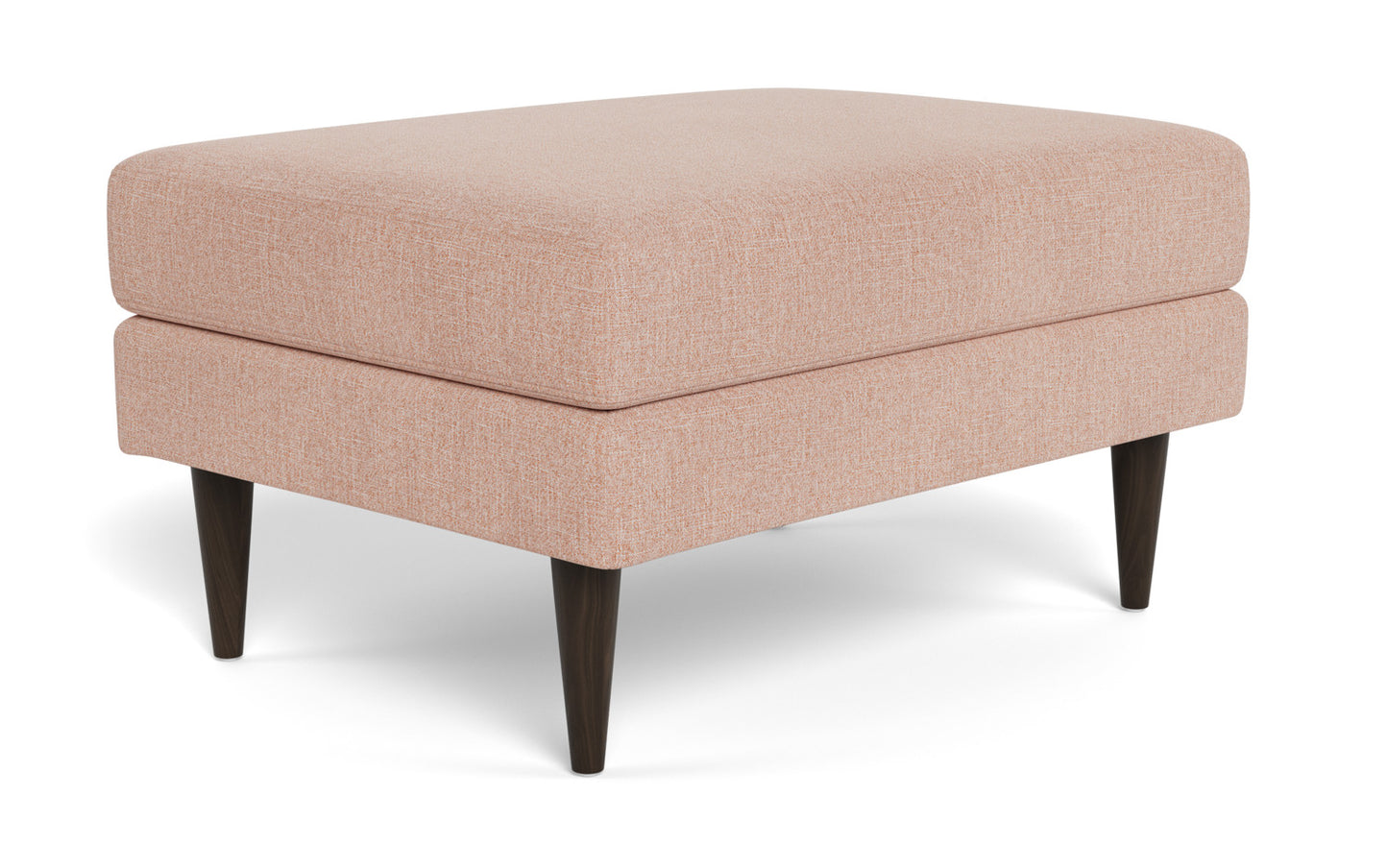 Wallace Untufted Ottoman - Elliot Blush