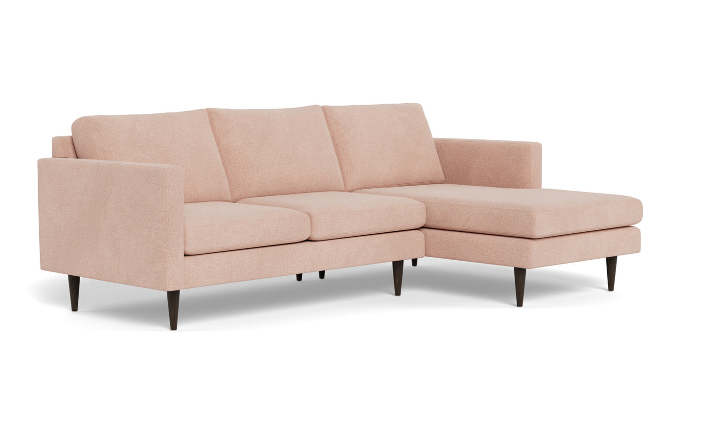 Wallace 98" Untufted Right Chaise Sectional - Elliot Blush