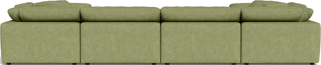 Fluffy 178" 4 Corner U Sectional - Elliot Celadon