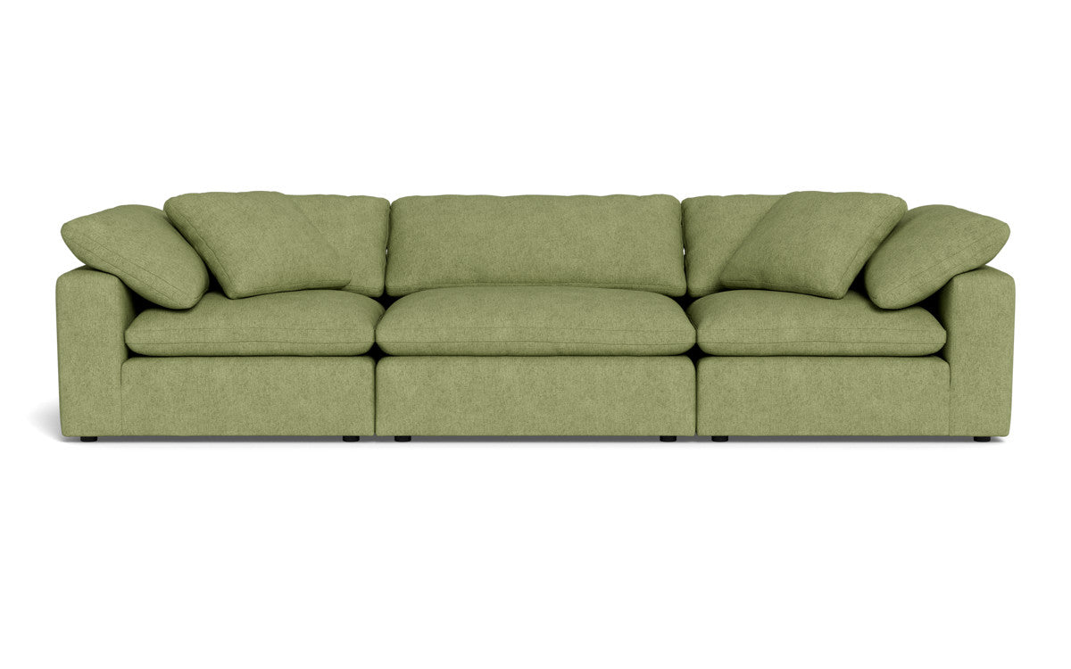 Fluffy 133.5" 3pc Sofa - Elliot Celadon
