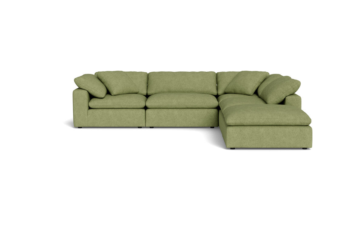 Fluffy 133.5" 4 Piece Sectional w/Otto - Elliot Celadon