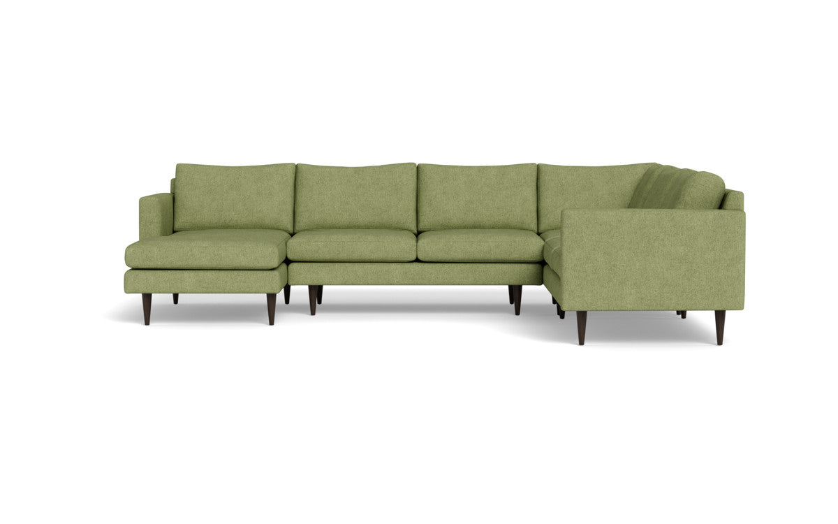 Wallace 130" Untufted Corner Sectionals w. Left Chaise - Elliot Blush