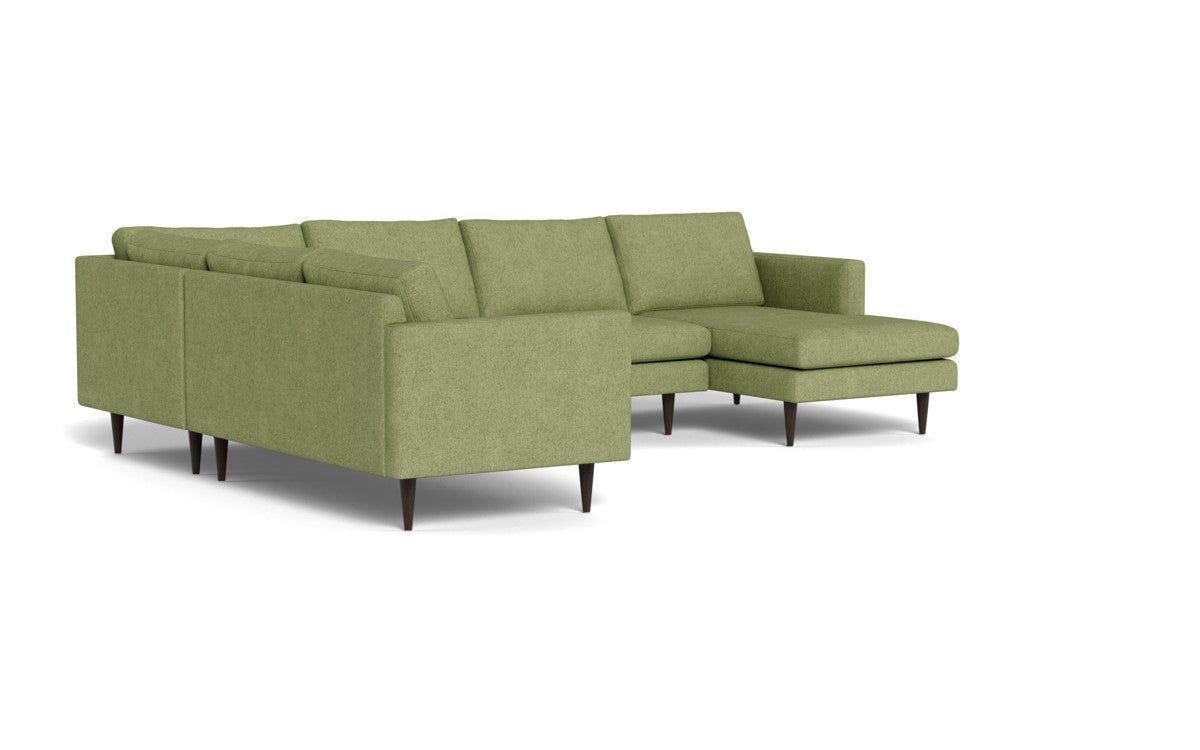 Wallace 130" Untufted Corner Sectionals w. Right Chaise - Elliot Celadon