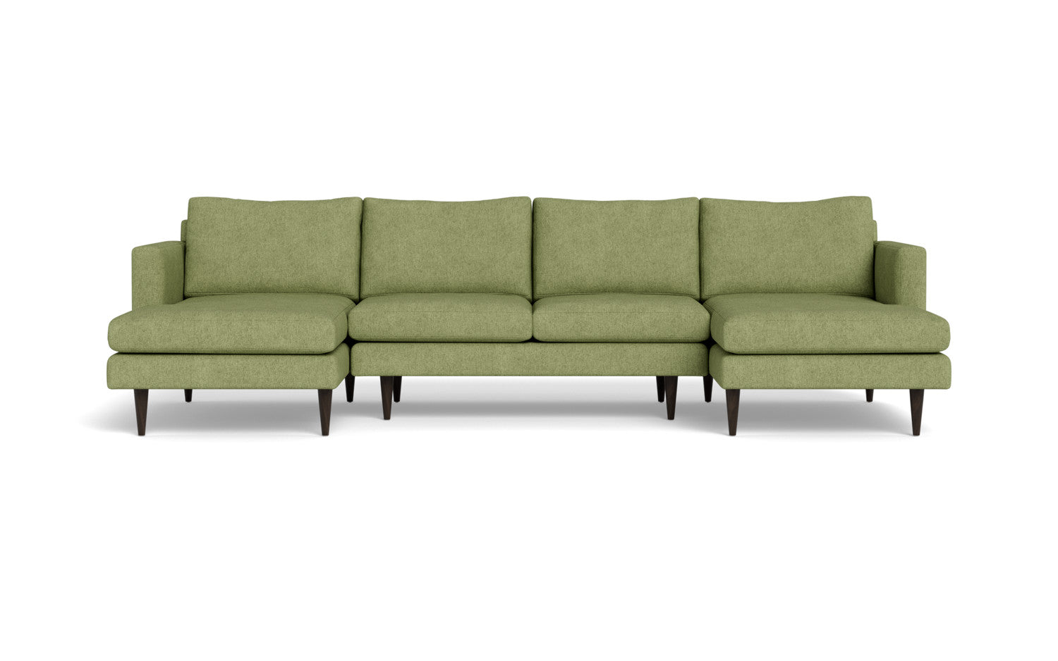 Wallace 126" Untufted Double Chaise U Sectional - Elliot Blush