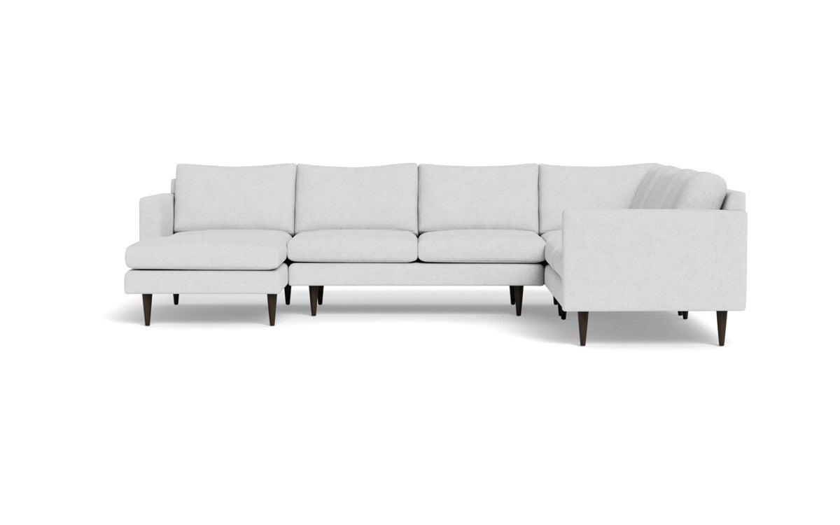 Wallace 130" Untufted Corner Sectionals w. Left Chaise - Elliot Dove