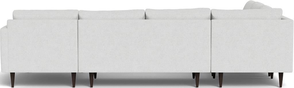Wallace 130" Untufted Corner Sectionals w. Right Chaise - Elliot Dove