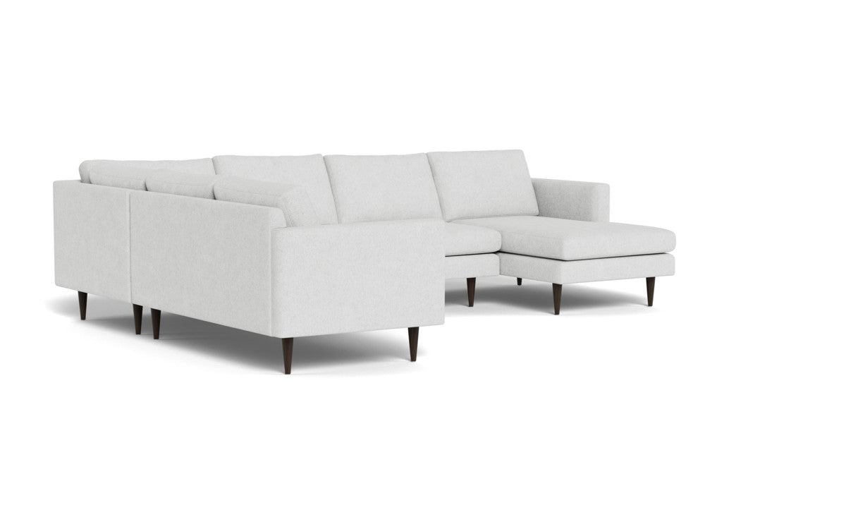 Wallace 130" Untufted Corner Sectionals w. Right Chaise - Elliot Celadon