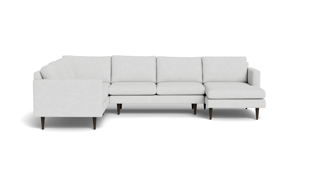 Wallace 130" Untufted Corner Sectionals w. Right Chaise - Elliot Dove