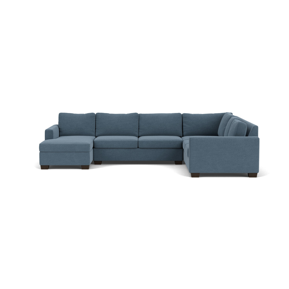 Track 141" Corner Sectionals W. Full Sleeper & Left Chaise - Elliot French Blue