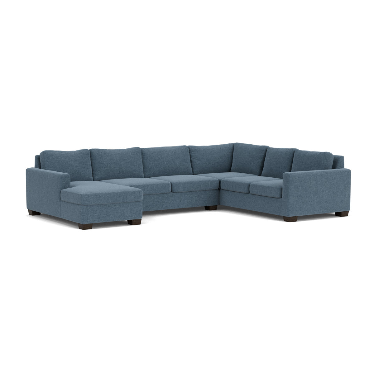 Track 141" Corner Sectionals W. Full Sleeper & Left Chaise - Elliot French Blue