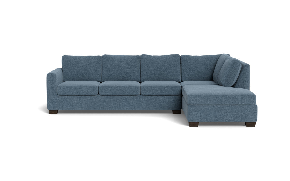 Track 121" Right Chaise Sectional - Elliot French Blue