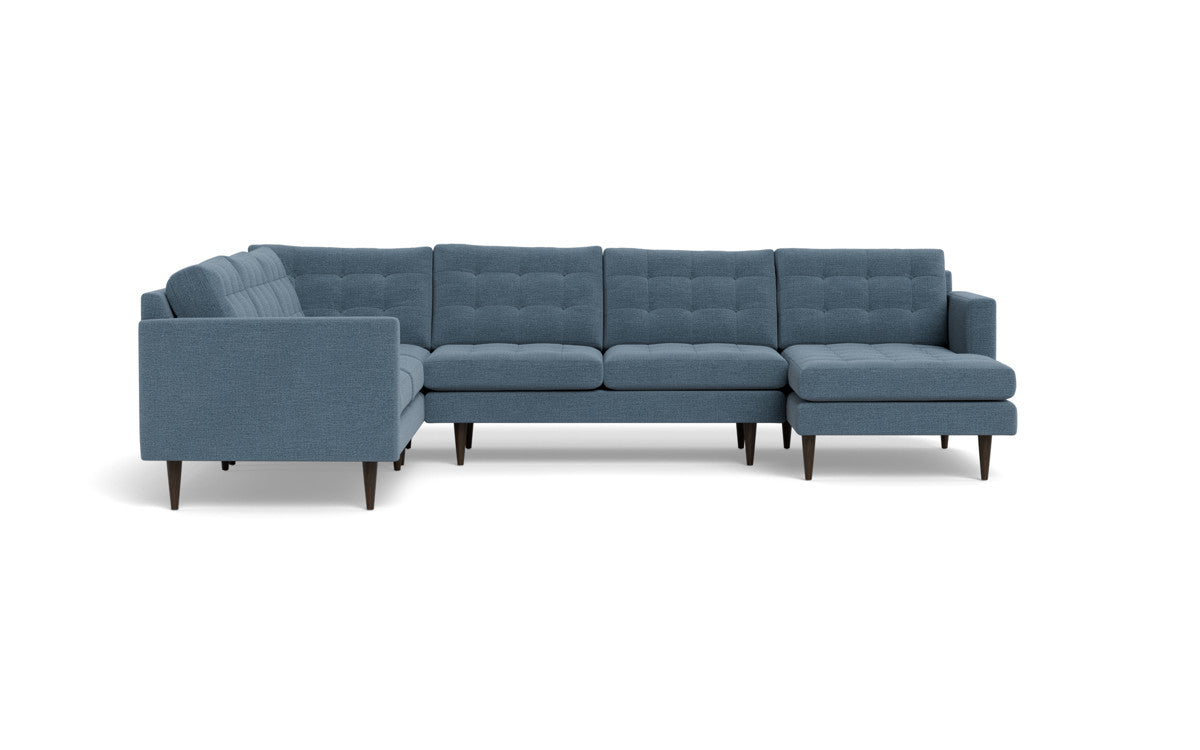 Wallace 130" Corner Sectionals w. Right Chaise - Elliot French Blue