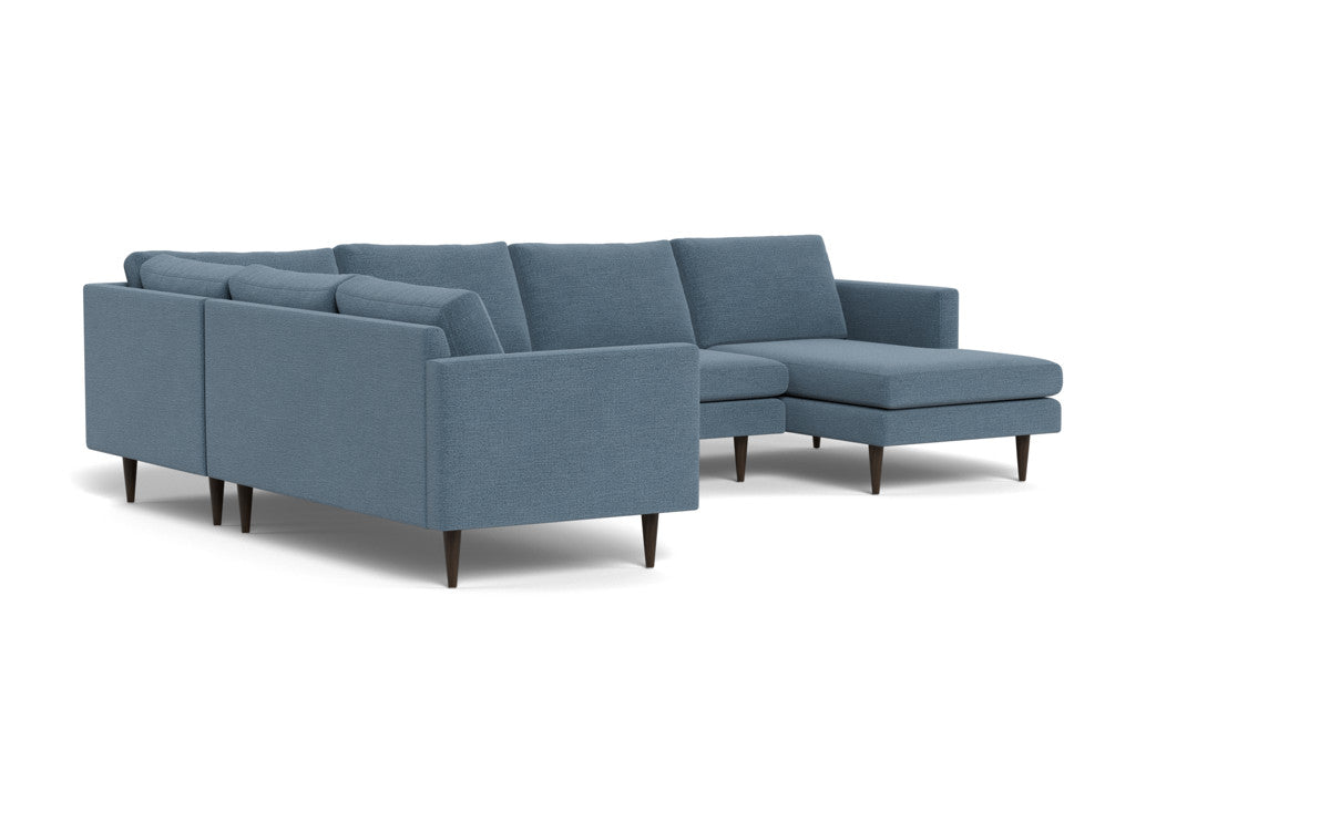 Wallace 130" Untufted Corner Sectionals w. Right Chaise - Elliot Dove