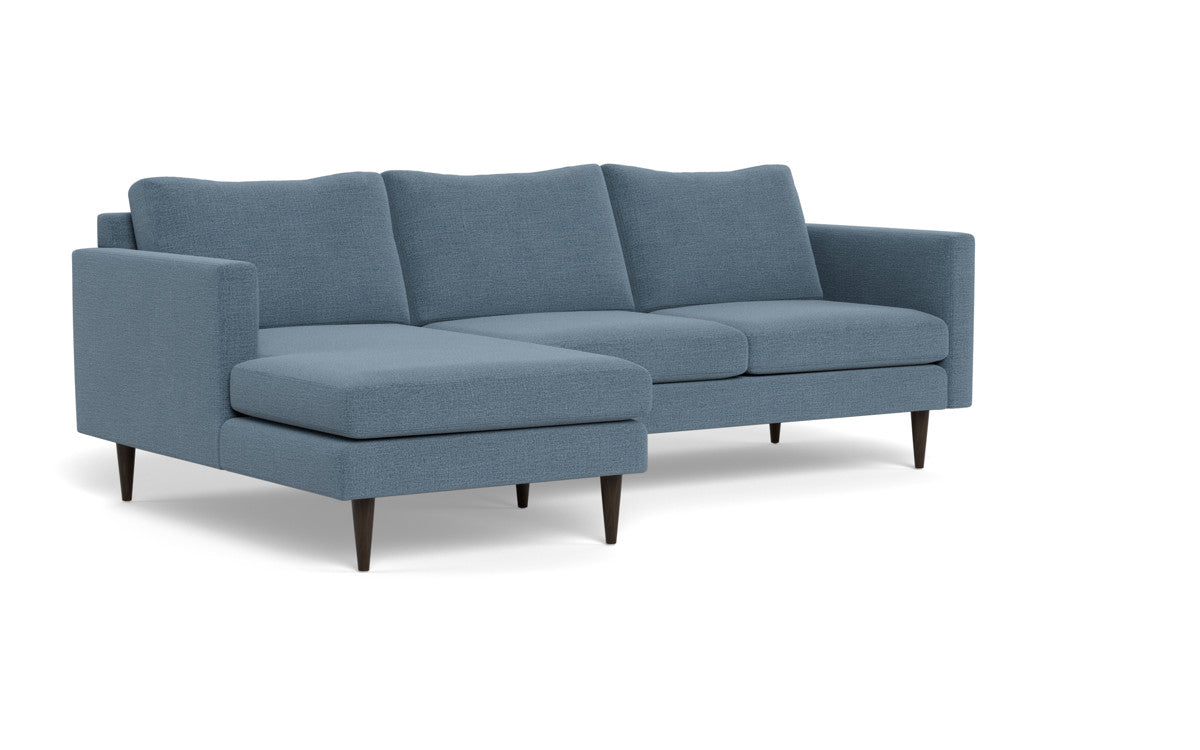 Wallace 98" Untufted Left Chaise Sectional - Elliot French Blue