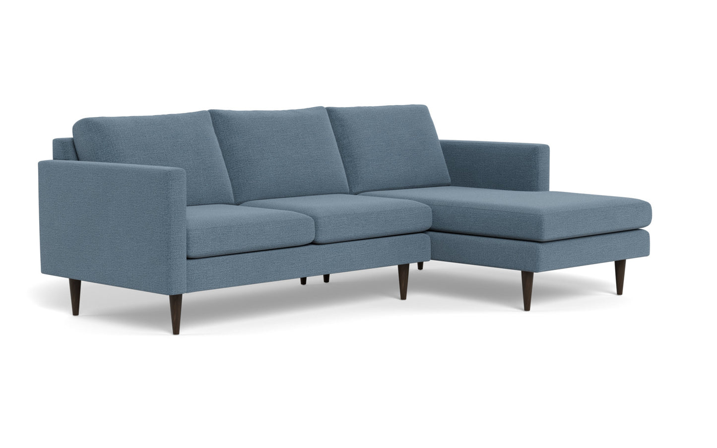 Wallace 98" Untufted Right Chaise Sectional - Elliot French Blue