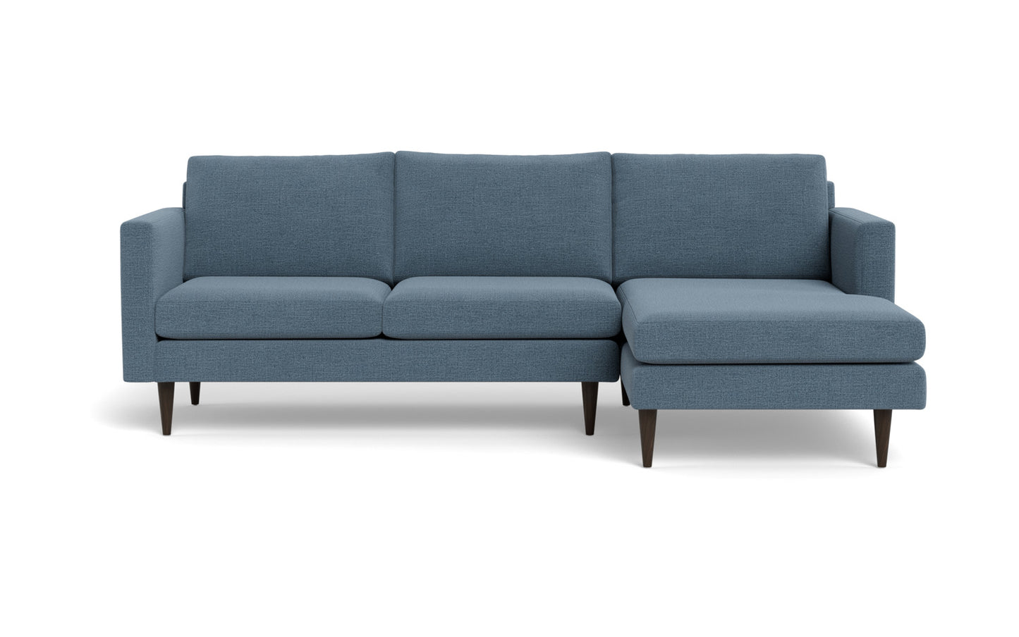 Wallace 98" Untufted Right Chaise Sectional - Elliot French Blue