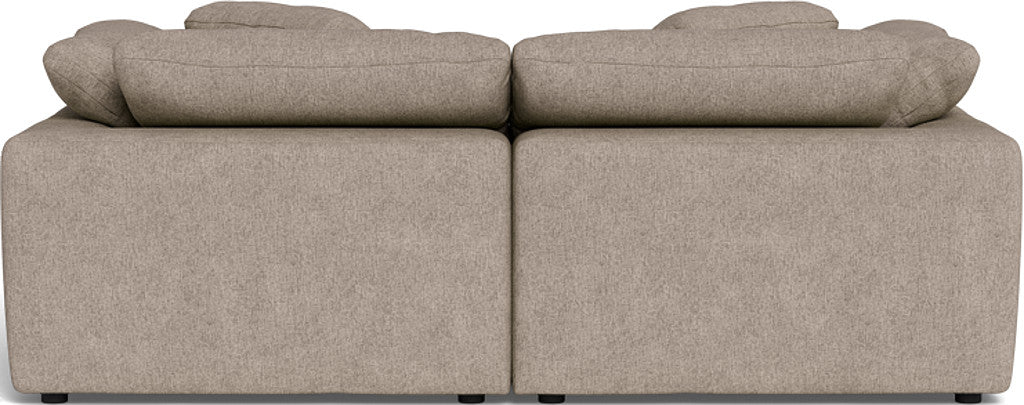 Fluffy 89" 2 Piece Sofa w/Otto - Elliot Pebble
