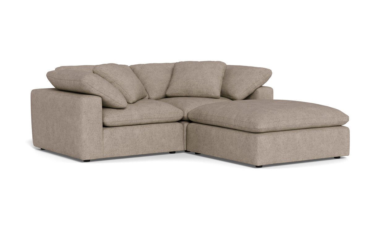 Fluffy 89" 2 Piece Sofa w/Otto - Elliot French Blue