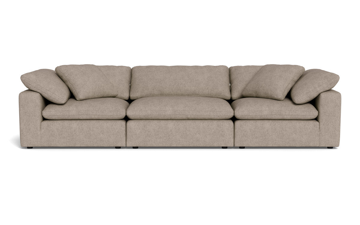 Fluffy 133.5" 3pc Sofa - Elliot Pebble