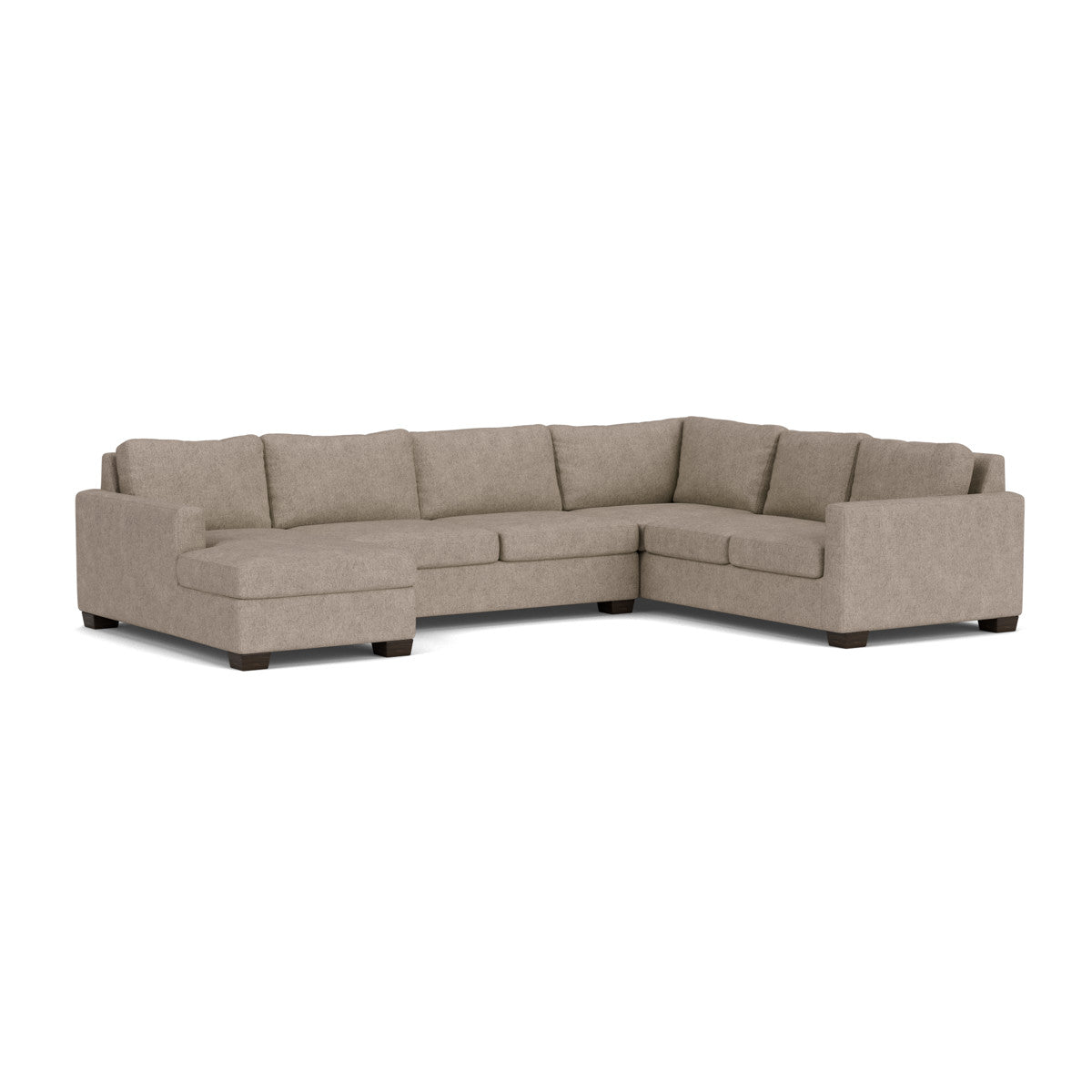 Track 141" Corner Sectionals W. Full Sleeper & Left Chaise - Elliot Pebble