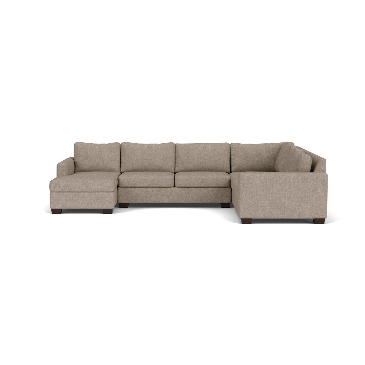 Track 141" Corner Sectionals W. Full Sleeper & Left Chaise - Elliot Pebble