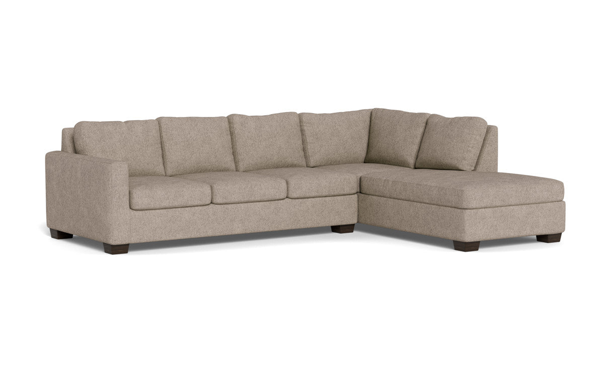 Track 121" Right Chaise Sectional - Elliot Pebble