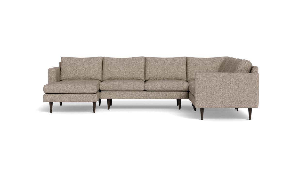 Wallace 130" Untufted Corner Sectionals w. Left Chaise - Elliot French Blue