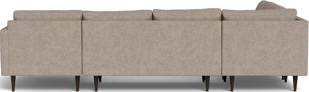 Wallace 130" Untufted Corner Sectionals w. Right Chaise - Elliot French Blue