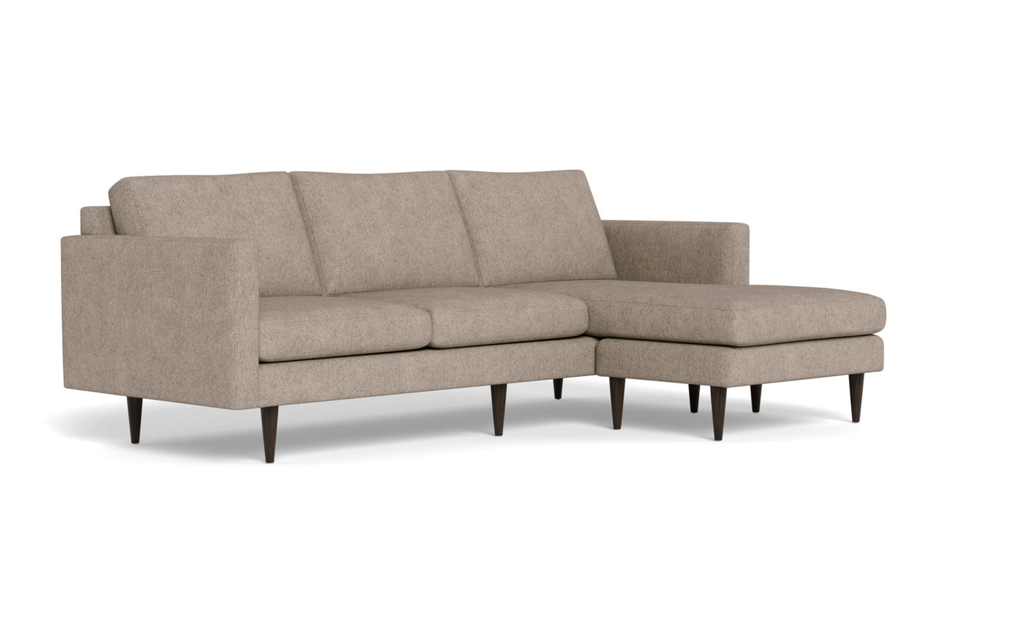 Wallace 98" Untufted Reversible Chaise Sofa - Elliot Pebble