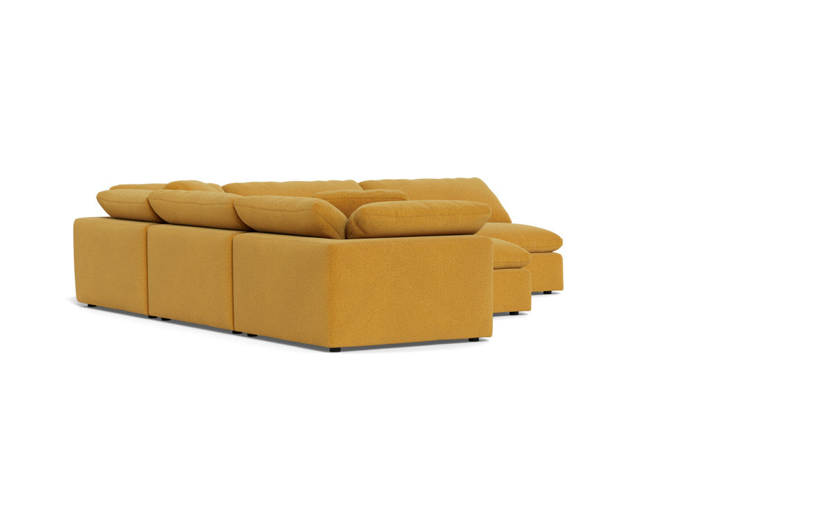 Fluffy 133.5" 5 Piece Sectional W/Ottoman - Elliot Sunflower