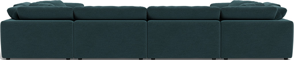 Fluffy 178" 4 Corner U Sectional - Elliot Teal